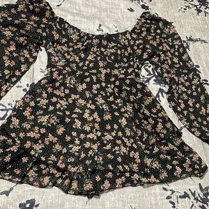 Floral romper mini dress